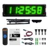 GANXIN Outdoor Waterpoof LED Race Timing Clock Marathon Race Timer with Horn, 5 Inch 6-Digit Coundown Clock with Tripod Stand, Down/Count Up,Stopwatch with Remote Control (Green LED) view 1