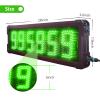 GANXIN Outdoor Waterpoof LED Race Timing Clock Marathon Race Timer with Horn, 5 Inch 6-Digit Coundown Clock with Tripod Stand, Down/Count Up,Stopwatch with Remote Control (Green LED) view 3