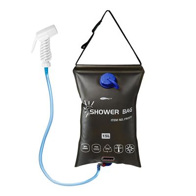 Kissybride Upgraded Solar Shower Bag, Portable 15L Outdoor Shower Bag with Shower Head for Camping Traveling Hiking Trip