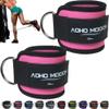 AOHO MOOON Comfortable Adjustable Ankle Straps for Cable Machines Women, Gym Workout Leg Straps, Ankle Cuffs for Glute Workouts, Foot Straps for Kickback, One Size Fit All with D Ring view 1