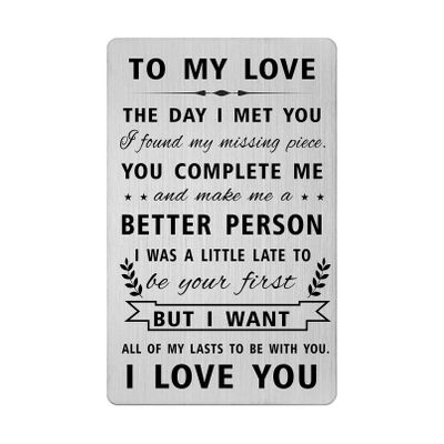 HYHYDHP I Love You Gifts for Him Her - Christmas Card for Wife Husband, Romantic Valentines Day Cards for Men Women, Wedding Anniversary Ideas