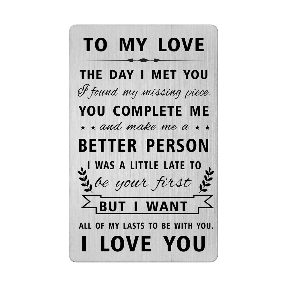 HYHYDHP I Love You Gifts for Him Her - Christmas Card for Wife Husband, Romantic Valentines Day Cards for Men Women, Wedding Anniversary Ideas