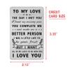 HYHYDHP I Love You Gifts for Him Her - Christmas Card for Wife Husband, Romantic Valentines Day Cards for Men Women, Wedding Anniversary Ideas view 2
