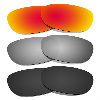 Littlebird4 Premium 1.5mm Polarized Replacement Lenses for Oakley Garage Rock OO9175 Sunglasses - MultiOptions (Black+Titanium+Red)