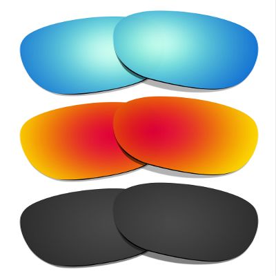Littlebird4 Premium 1.5mm Polarized Replacement Lenses for Oakley Garage Rock OO9175 Sunglasses - MultiOptions (Black+Red+Blue)