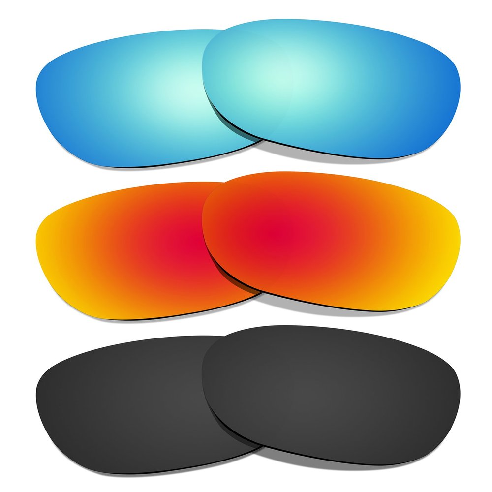 Littlebird4 Premium 1.5mm Polarized Replacement Lenses for Oakley Garage Rock OO9175 Sunglasses - MultiOptions (Black+Red+Blue)