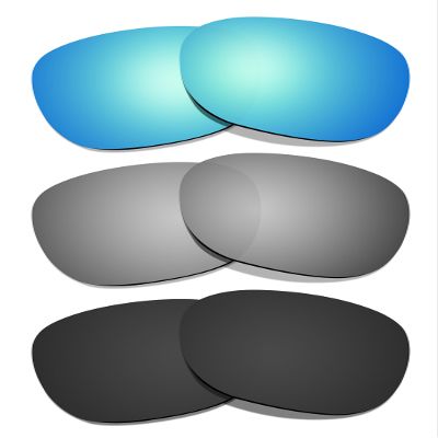 Littlebird4 Premium 1.5mm Polarized Replacement Lenses for Oakley Garage Rock OO9175 Sunglasses - MultiOptions (Black+Titanium+Blue)
