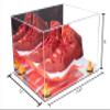 Better Display Cases Acrylic Shoe Pair Display Case - Large Rectangle Box with Mirror Case, Orange Risers and Mirror Base 15.25" x 12" x 9" (V13/A082) view 2