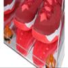 Better Display Cases Acrylic Shoe Pair Display Case - Large Rectangle Box with Mirror Case, Orange Risers and Mirror Base 15.25" x 12" x 9" (V13/A082) view 3
