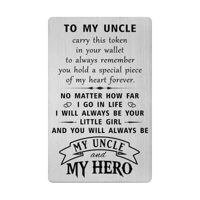 HYHYDHP Uncle Fathers Day Card from Niece - Uncle Birthday Cards from Niece, Announcement Gifts, Christmas Ideas