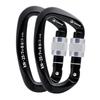 CAMNAL Heavy Duty UIAA Certified Locking Carabiner 25KN (About 5620 lbs) Screw Lock D Shape Clip for Rock Climbing, Mountaineer, Aerial Work (Black s-2) view 1