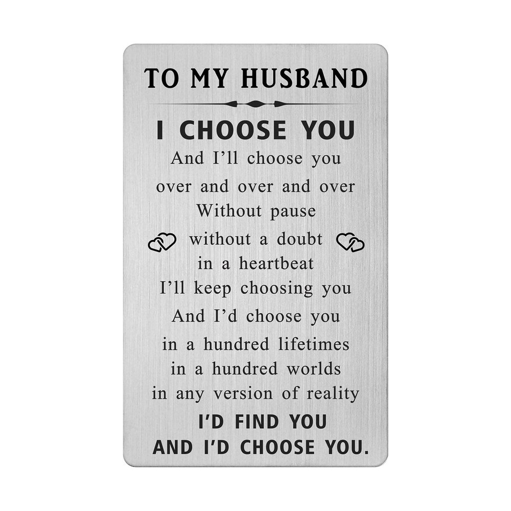 HYHYDHP Christmas Cards for Husband - Husband Fathers Day Card - Wedding Day Gifts for Him from Wife, Groom from Bride, Engagement Card, I Love You Gifts, Anniversary Card for Men Ideas