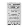 HYHYDHP Christmas Cards for Husband - Husband Fathers Day Card - Wedding Day Gifts for Him from Wife, Groom from Bride, Engagement Card, I Love You Gifts, Anniversary Card for Men Ideas view 1