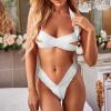 Zzalalana Plus Size Lingerie for Women Babydoll Sexy Halter Neck Chemise Lace Chemise Nightdress Floral Mesh See Through Nightgown Sleepwear for Sex Naughty Play 228V White view 2