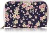 (0609-3) Uni Fiber, Made in Japan, Futoshi Crepe, Japanese Pattern, Multi-Card Case, Cherry Blossom, Navy Blue, Pink/Navy Blue, One Size view 1