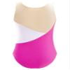 FEESHOW Gymnastics Leotards for Girls Sparkle Metallic Athletic Clothes Activewear One-piece Skating Jumpsuit Rose Red 8 Years view 2