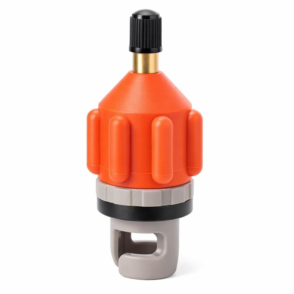 SPYMINNPOO Inflatable Boat Pump Adaptor,Paddle Board Pump Adapter Easy to Inflate Portable Air Pump Adapter for Paddle Boards Rubber Boats(Orange)