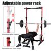 CANPA Multifunction Power Rack with Pull up Bar, Heavy Capacity and Adjustable Squat Stand Rack for Home Gym Equipment, Power Rack Cage (Red) view 4