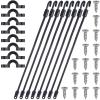 8 Sets Rod Strap Holder Boat Deck Rod Straps Rod Tamer Straps Fishing Rod Hold Down Straps Deck Mount Connector Boat Fishing Rod Straps Deck Mount Straps for Fishing Boat Kayak (12 Inch) view 1