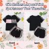 18 months Girl Clothes Infant Summer Outfits For Girls Cute Baby Short Sleeve Leopard Tops T-shirt + Camo Shorts Set Sport Suits Tracksuit Baby Girl Summer Outfits Set Black Leopard 18-24 Months 90cm view 4