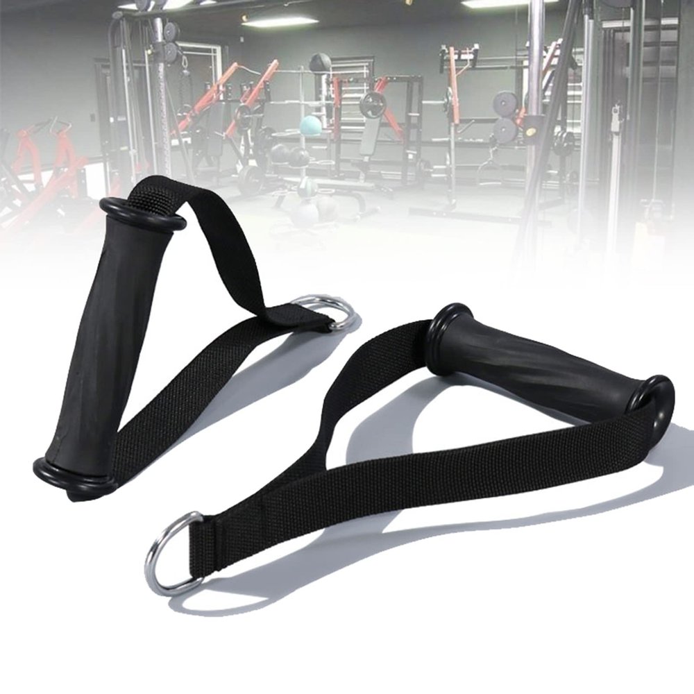 DYK&NX Stirrup Handle with Rubber Grip, Resistance Bands Handles Grip Chinning Stirrup, High Intensity, Good Training Effect for Arm Strength Training Combination