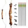 48/54 Inch Archery Takedown Recurve Bow and Arrow Set 10-20Lbs Right Handed Wood Bow for Women Beginner Outdoor Training Game (20 Lbs, 48inch/Type 2) view 1