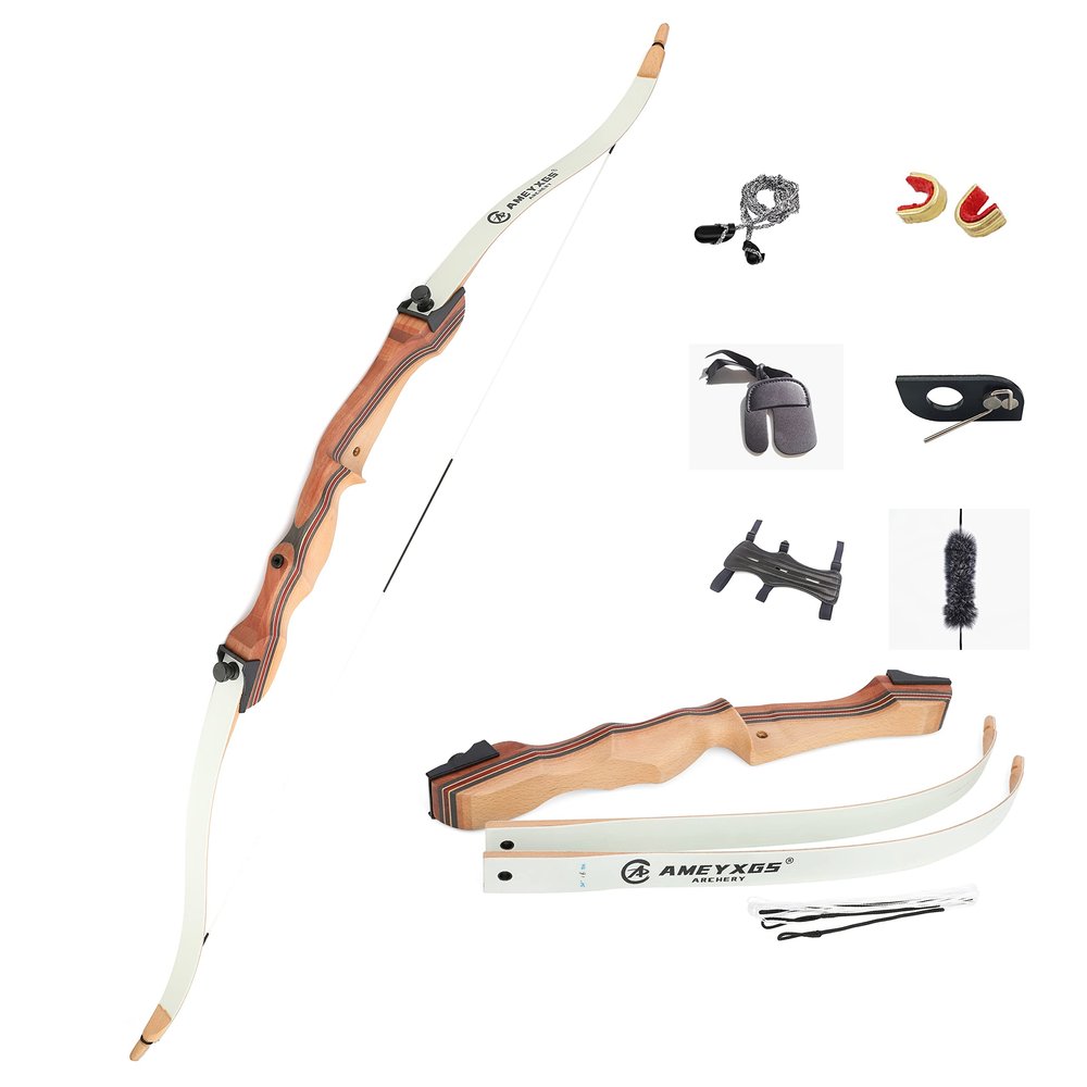 48/54 Inch Archery Takedown Recurve Bow and Arrow Set 10-20Lbs Right Handed Wood Bow for Women Beginner Outdoor Training Game (16 Lbs, 48inch/Type 1)