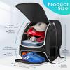 BROTOU Baseball Bag, Softball Bag for Baseball Gear & T-Ball Bat, Baseball Backpack with Shoes Compartment for Men/Women (Black) view 4