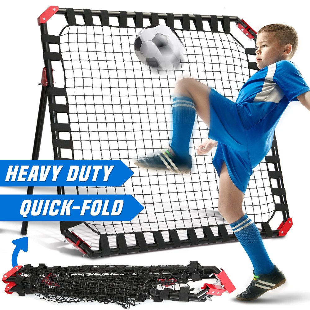 TGU-Games Soccer Gifts, Kids & Teens Football Games - Rebounder, Kick-Back Practice Net for Skill Training, Black (NOS032402028)