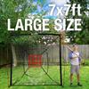 TGU Net Playz 7' x 7' Baseball & Softball Practice Hitting & Pitching Net Similar to Bow Frame, Great for All Skill Levels, Pop up/Easy Fold up/Fiberglass Frame, Light Weight, Portable, Black view 4