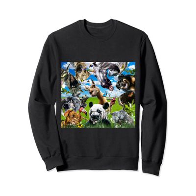 Clouds Smiling Animal Animals Selfie Funny Cute Sweatshirt