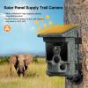 QWAA Solar Trail Camera 36MP 4K 30FPS, Bluetooth WiFi Trail Camera 0.1s Trigger Time with 120 Detection Angle Night Vision Motion Activated IP66 Waterproof for Wildlife Monitoring, Black view 2