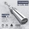 TECHNOAGE EZ Curl Bar, 47" Olympic Curl Bar(350LBS Capacity) Solid Chrome Barbell with Copper Sleeve and Bearing for 2-inch Plates view 2