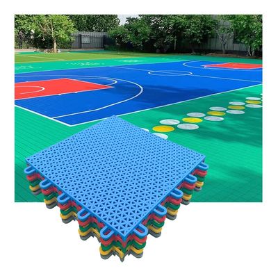 25CM Modular Interlocking Floor Tiles, Outdoor Basketball Court Badminton Court Weatherproof Stitching Sports Mat (Color : Red, Size : 10PCS)