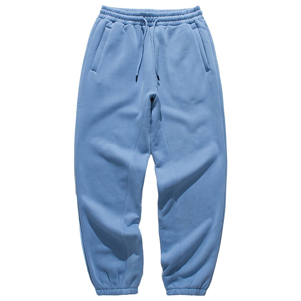 Maiyifu-GJ Men Basic Lightweight Fleece Jogger Loose Drawstring Waistband Sweatpants Athletic Workout Running Track Pants (Blue 2,Large)
