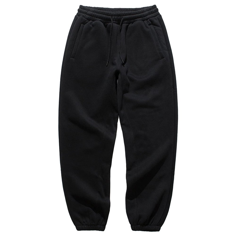 Maiyifu-GJ Men Basic Lightweight Fleece Jogger Loose Drawstring Waistband Sweatpants Athletic Workout Running Track Pants (Black,XX-Large)