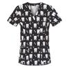 VIAOLI Women Short Sleeve Vneck Elastic Breathable Nurse Dental Uniform Slim Fit Top Scrub Clothes Summer Nurse Working Tops (63003,S) view 1