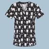 VIAOLI Women Short Sleeve Vneck Elastic Breathable Nurse Dental Uniform Slim Fit Top Scrub Clothes Summer Nurse Working Tops (63003,S) view 2