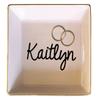 TEEAMORE Personalized Ring Dish Custom Trinket Tray Add Your Text Engagement Wedding Gift Jewelry Tray view 1