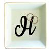TEEAMORE Personalized Ring Dish Custom Trinket Tray Add Your Initials Valentines Day Wedding Gift Jewelry Tray view 1