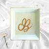 TEEAMORE Personalized Ring Dish Custom Trinket Tray Add Your Initials Valentines Day Wedding Gift Jewelry Tray view 2
