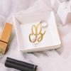 TEEAMORE Personalized Ring Dish Custom Trinket Tray Add Your Initials Valentines Day Wedding Gift Jewelry Tray view 2