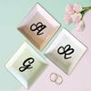 TEEAMORE Personalized Ring Dish Custom Trinket Tray Add Your Initials Valentines Day Wedding Gift Jewelry Tray view 4
