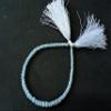 30 Cts, Natural Angelite Rondelles Beads Faceted Cut, Matte Finished Beads, 8 Inches Graduated Strand view 3