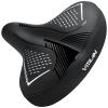 VITILAN Oversized Comfortable Bike Seat for Women & Men, High Resilience Soft Foam Sponge Bicycle Cushion, Waterproof Bicycle Seat, Dual Shock Absorbing Ball, Universal Fit for Cycling Bikes view 1