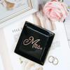 TEEAMORE Personalized Ring Dish Custom Trinket Tray Add Your Text Heart Design Valentines Day Wedding Gift Jewelry Tray view 2