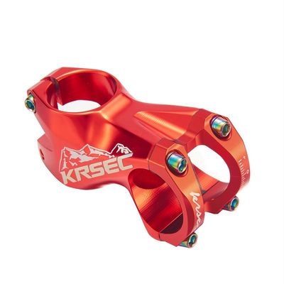 Bicycle Handlebar Stems 31.8 * 55MM Aluminum Alloy CNC Ultra Light Hollow Handlebar Riser for Most Bicycle, Road Bike, MTB,Cycling (Red-Color)
