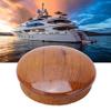 2.5in Marine Steering Wheel Center Cap, Marine Steering Wheel Cover Snap Teak Wood Gloss Finish Yachts Boats Accessories view 2