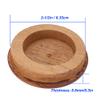 2.5in Marine Steering Wheel Center Cap, Marine Steering Wheel Cover Snap Teak Wood Gloss Finish Yachts Boats Accessories view 3