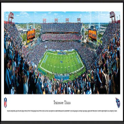 Tennessee Titans - 50 Yard Line at Nissan Stadium - 40.25x13.75-inch Standard Framed Print by Blakeway Panoramas